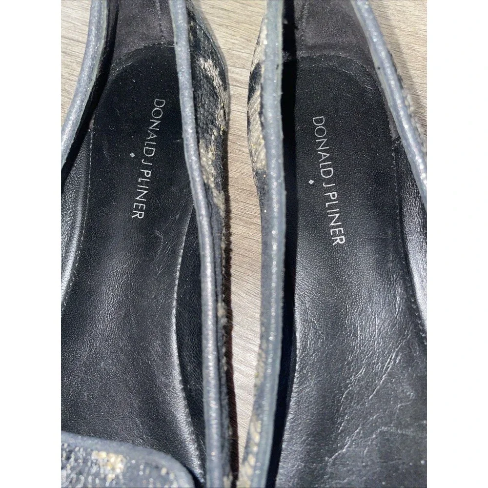 Donald Pliner Women's Metallic Brocade Slip On Shoes Size 11M Dendasp